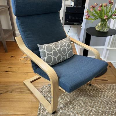 Contemporary bentwood chair. Measures 39” tall x 30” total depth x 37” wide.