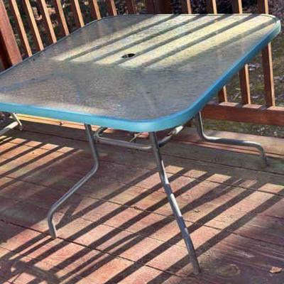 Glass Top Patio Table
