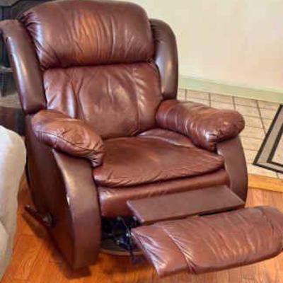 Leather Swivel Recliner

