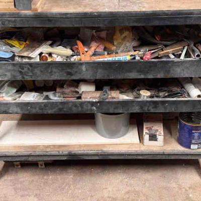 Four Tier Work Bench With Drawers And Content
