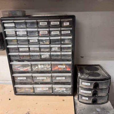 (2) Labled Hardware Caddies
