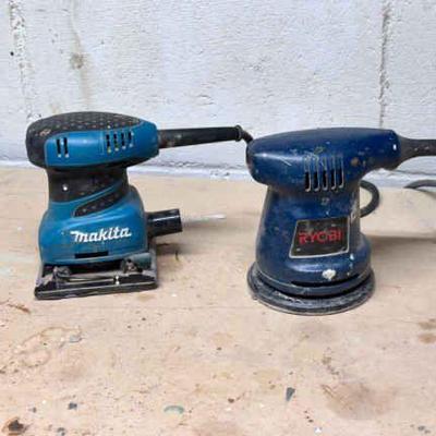 (2) Palm Sanders Feat - Makita And Ryobi
