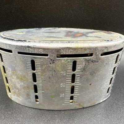 Vintage Earl Service For Banks Brass Coin Bank (empty)
