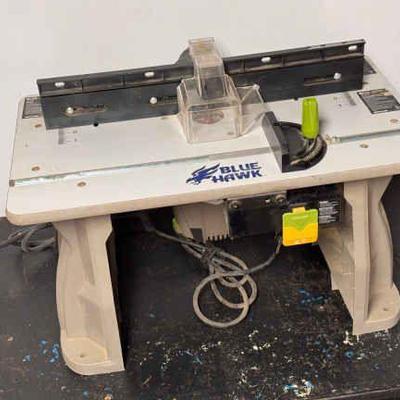 Blue Hawk Speed Plunge Corded Router With Table
