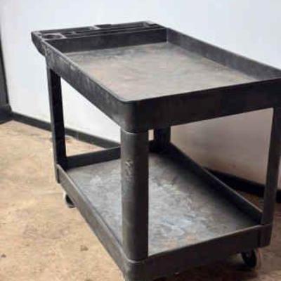 Double Tier Large Plastic Wheel Cart
