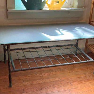 Glass & Metal Coffee Table
