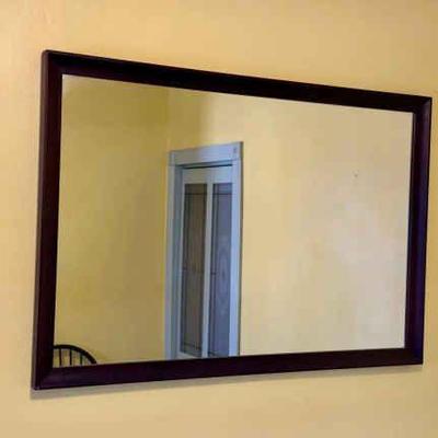 Stately Wooden Wall Mirror
