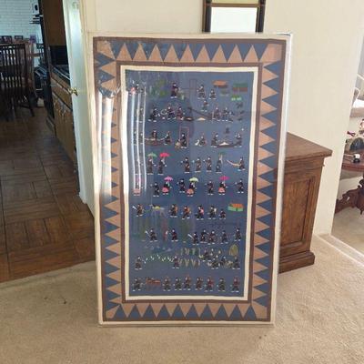 Hmong story cloth hand embroidered cultural art