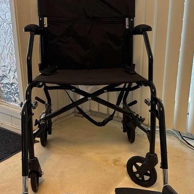 PPE011- MEDLINE Transport Wheelchair 19” MDS808200F3BK