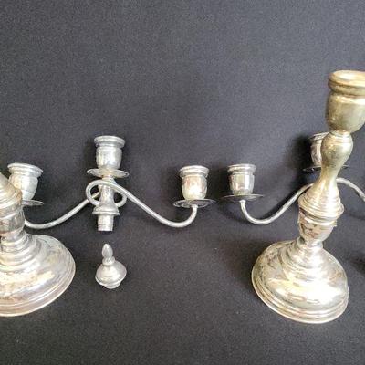 PPE072 - Pair Of Matching Sterling Candelabras