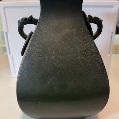 PPE248 Vintage Chinese Bronze Vase with Dragon Handles
