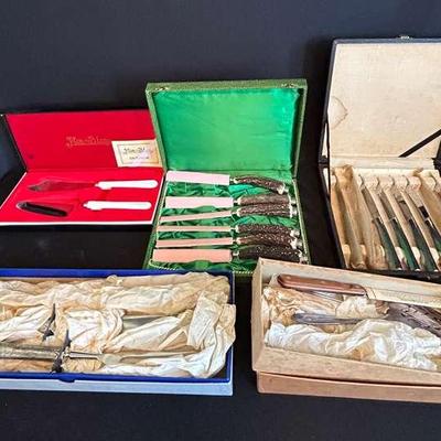 PPE326- Variety of Boxed Vintage Stainless Steel Utensils 
