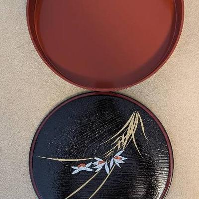 PPE211 Japanese Lacquer Round Server Container with Lid