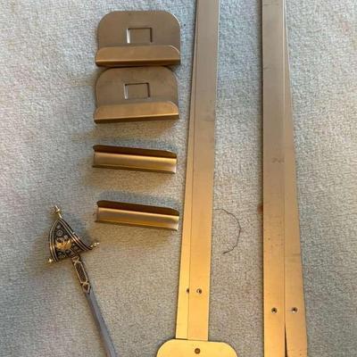 PPE173 SaberLetter Opener Gold Toned Painting Farm Holder