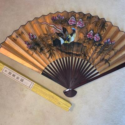 PPE106 Very Large Painted Chinese Fan