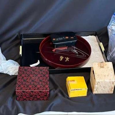 PPE350- Mystery Lot Of Lacquer Ware And More