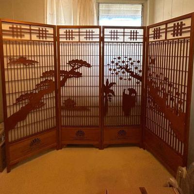 PPE298- Four Panel Room Divider 