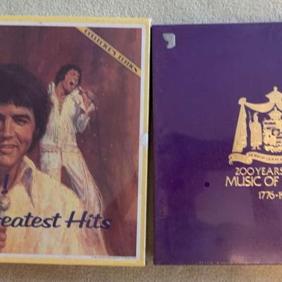 PPE090 Vintage Vinyl Box Collection Lot Elvis & 200 Years of The Music of Hawaii