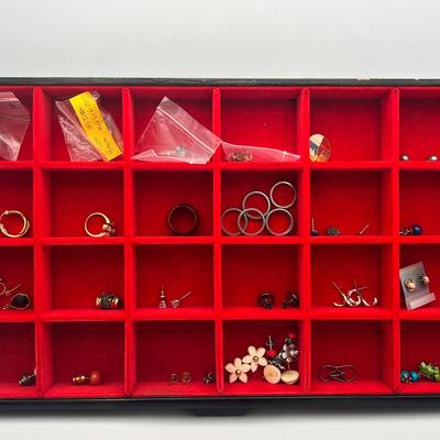 PPE419-Mystery Earrings, Rings and a Pin