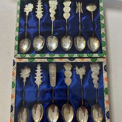 PPE356- Silver Plated Asian Spoons 