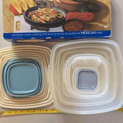 PPE076 Complete Fajita Set and eight Storage Containers.