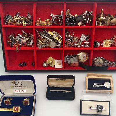 PPE421-Huge Vintage Men’s Jewelry Lot