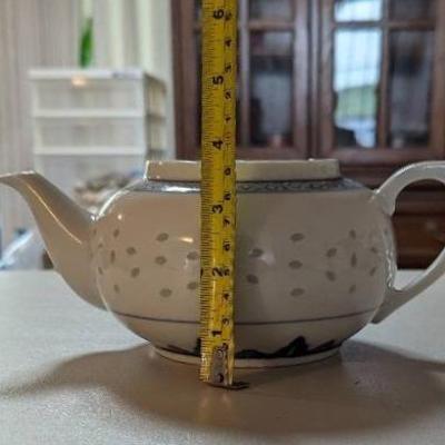 PPE155 Two Tea Sets with Accessories Rice Pattern - SEE Photos
