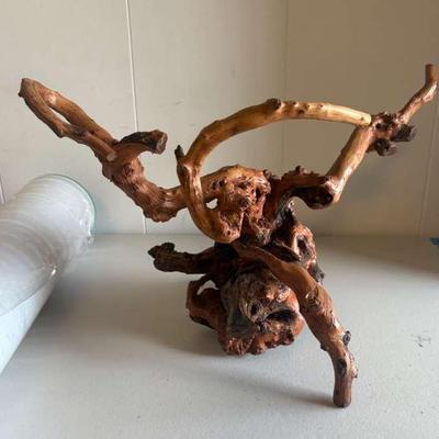 PPE063 Vintage Japanese Meiji Lacquer Root Stand