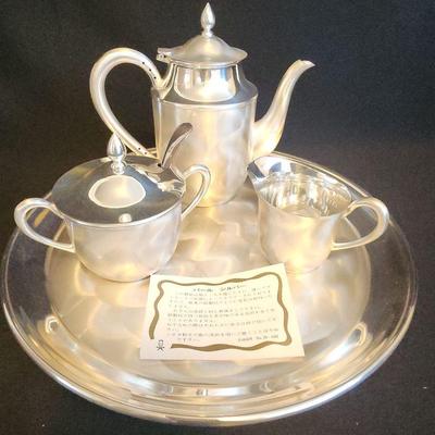 PPE084 - Pearl Silver Plated Tea Set
