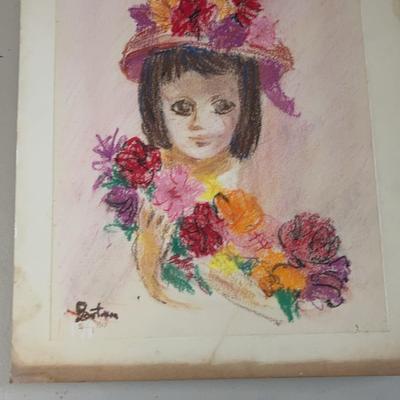PPE296 Crayon Sketch Girl
