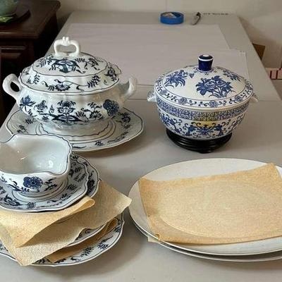 PPE201- Variety Of Blue Danube Dishes And Two Kabuki China Plates 