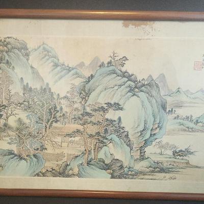 PPE113 - Vintage Asian Landscape Scene