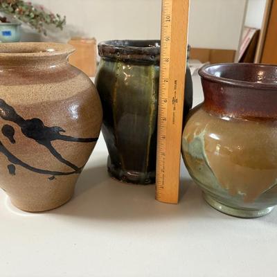 PPE268  Three Pottery Vases