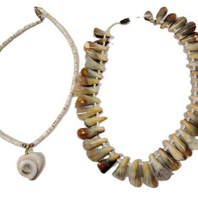 polished shell necklaces