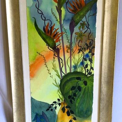 Floral Framed Painting By DG Harrop 