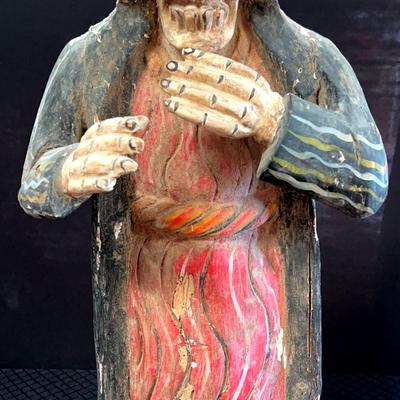 Antique Balsa, Wood Carved Skeleton (150 Yrs Old)