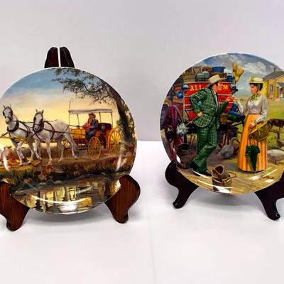 Collection Of “Oklahoma” Musical Memorabilia Plates: First-Fourth Release