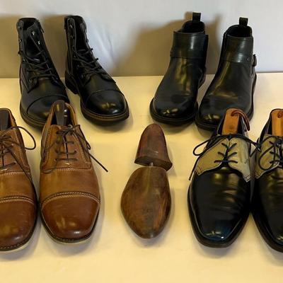 2 Pairs of Dress Shoes, And 2 Pairs of Low Top Boots (Giorgio Brutini, Steve Madden, Public Opinion)