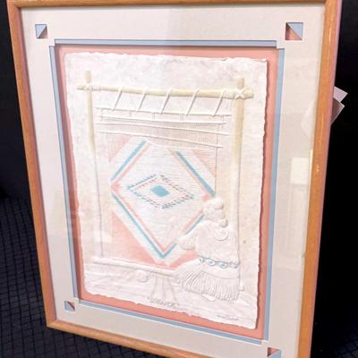 “Weaver” 3-D Paper Art, signed by Wess 