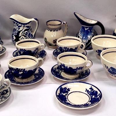 Variety Of Blue & White Dishes 