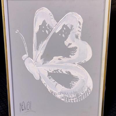 Butterfly on Canvas, by Newell 