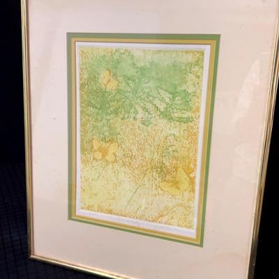 “Butterflies and Ferns” Etching, by J Valentine