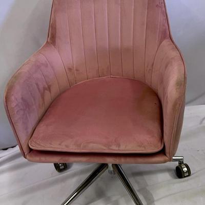 Pink Rolling Swivel Chair
