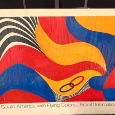 “South America with Flying Colors” lithograph by Calder 