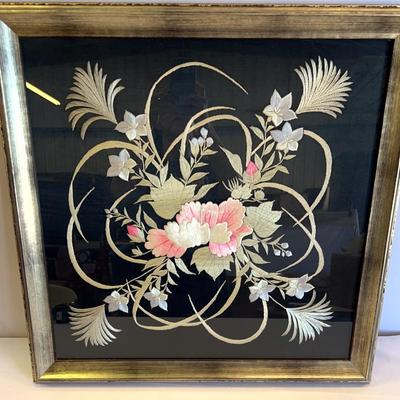 Beautiful Vintage Embroidered Tapestry