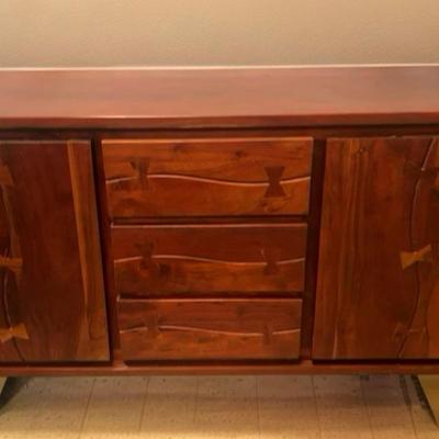 Sideboard Buffet Console W/2 Cabinets & 3 Drawers 