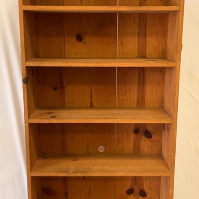 Tall Wooden 7 Shelf Bookcase 