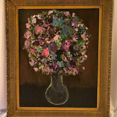“In Bloom”  Oil On Wood Painting  (San  Antonio, TX 2014) Back Is Signed By Bryson Brooks 