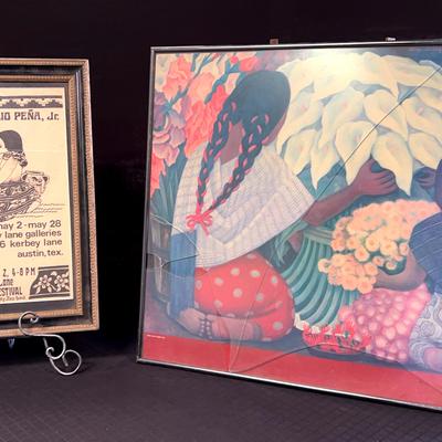 Framed Festival Poster & Vintage Exhibition Poster