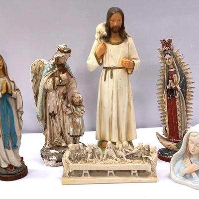 A Collection Of Religious Statues